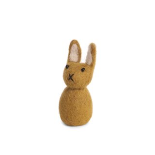 Hase S ockergelb, stehend/hängend, 8 cm