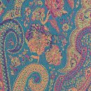 Schal PAISLEY pink-blau, 165x35cm, Seide