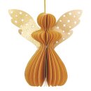 Baumschmuck Engel Origami 7cm goldgelb Sterne, Papier