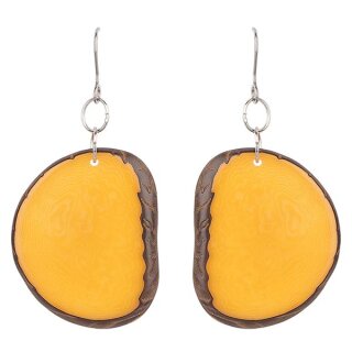 Ohrringe oval apricot, Tagua