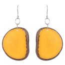 Ohrringe oval apricot, Tagua