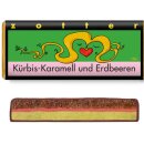 Kürbis-Karamell und Erdbeeren