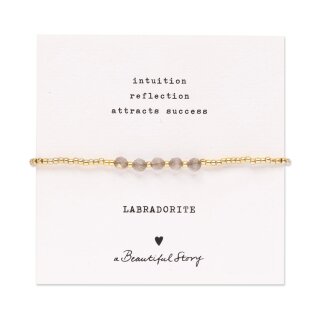 Essential Armband Labratorit goldfarbig