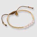 Essential Armband Rosenquartz goldfarbig