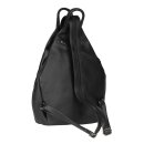 Cityrucksack Vintage-NOBILE schwarz, Rindsleder