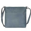 Handtasche SAMIA rauchblau, Rindsleder