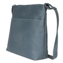 Handtasche SAMIA rauchblau, Rindsleder