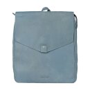 Rucksack Washed-LOOP rauchblau, Rindsleder