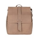 Rucksack CITY taupe, Rindsleder