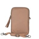 Handtasche SMARTPHONE TUSSEL taupe, Rindsleder