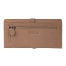 Brieftasche SUNITA 19,5x10cm taupe, RIFD Secure, Leder