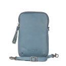 Handtasche SMARTPHONE TUSSEL rauchblau, Rindsleder