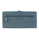 Brieftasche SUNITA 19,5x10cm rauchblau, RIFD Secure, Leder