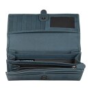 Brieftasche SUNITA 19,5x10cm rauchblau, RIFD Secure, Leder