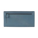 Brieftasche LADY 19,5x10cm rauchblau RFID-secure, Rindsleder